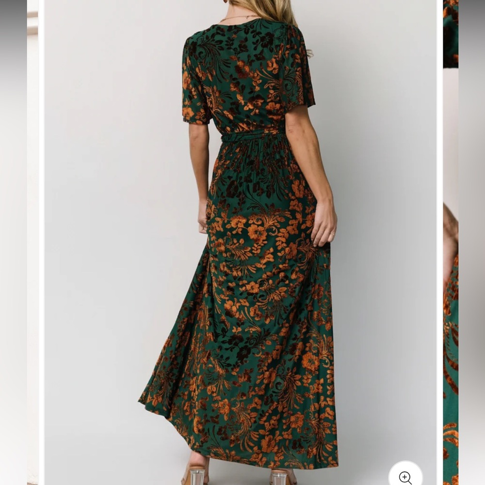 Baltic born uma velvet wrap maxi gown dress - Picture 3 of 8